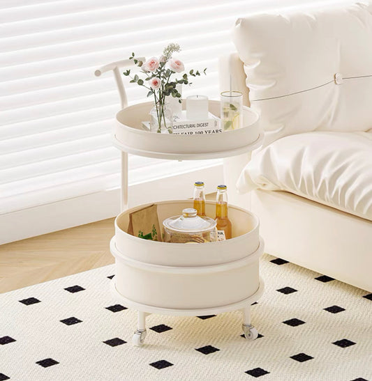 Round Side Table Cart