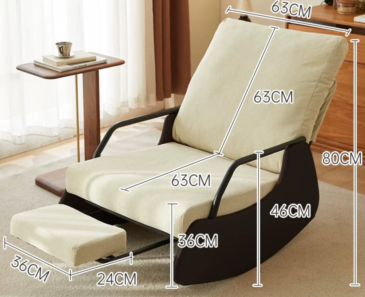 Rocking Chair with Footrest (Back Adjustable)