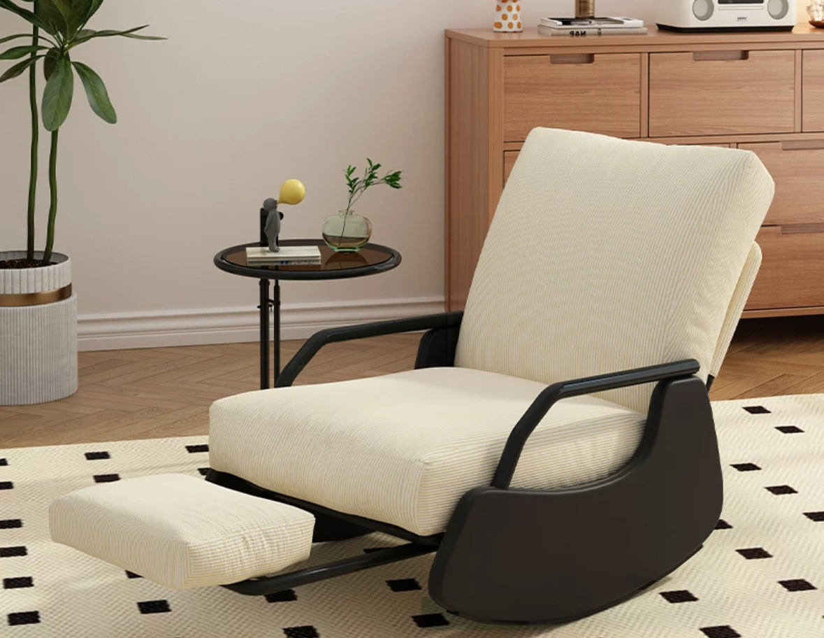 Rocking Chair with Footrest (Back Adjustable)